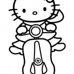 Hello Kitty en moto