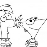 Dibujo para colorear a Phineas y Ferb